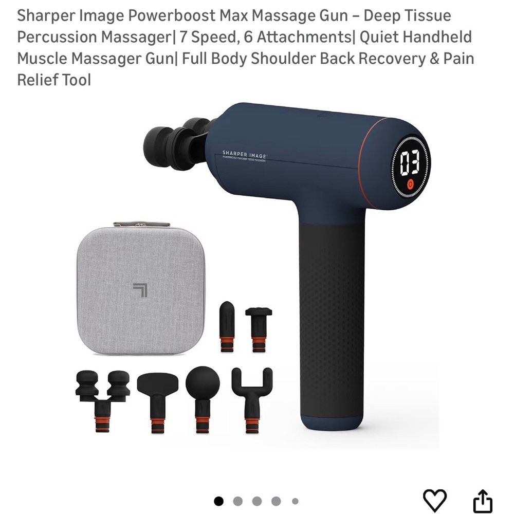 Sharper Image Powerboost Max Blue Percussion Massager